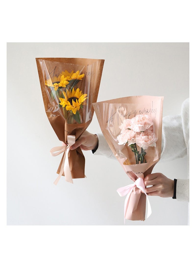 20 PCS Flower Bags For Bouquets,11 x 17.3 Inches Flower Sleeves Floral Wrapping Paper,Bulk Florist Packaging Supplies,White - Image 4