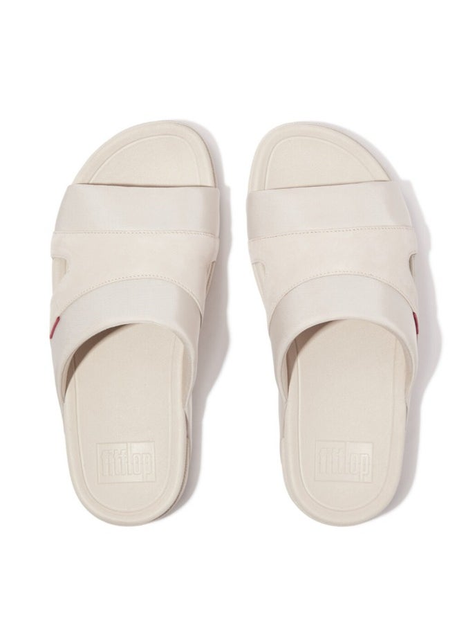 FitFlop 049-823 Fitflop Men Sandals Freeway Iii Mens Leather-Mix Slides - Paris Beige GV4-A99 Beige  - Image 3