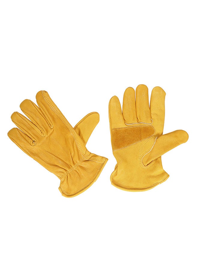 NIBEMINENT Non Slip Safety Worker Gardening Gloves Yellow - Image 1