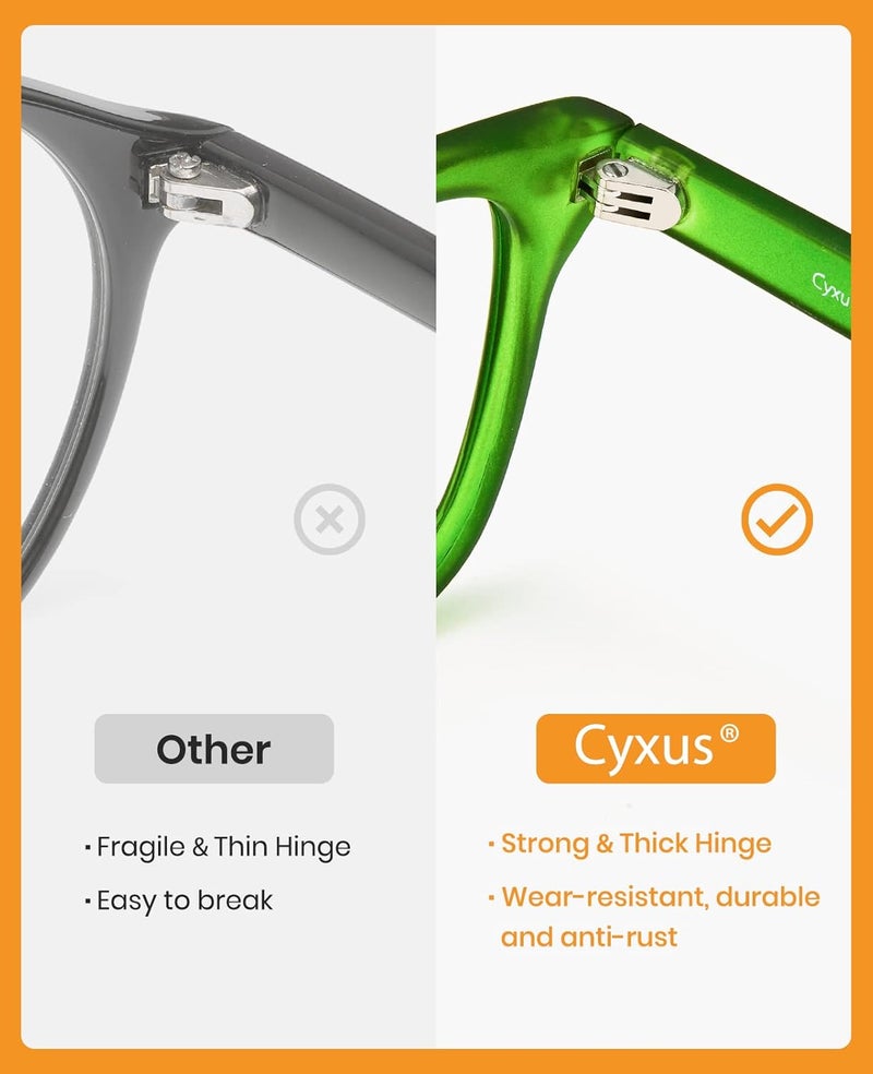 Cyxus Blue Light Glasses for Men Women Reduce Eye Strain UV Blocking for Computer Screen 8082 - Image 5