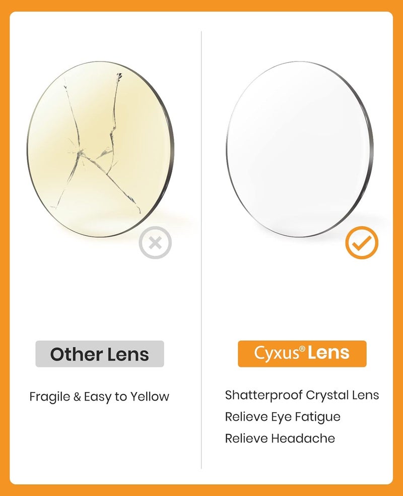 Cyxus Blue Light Glasses for Men Women Reduce Eye Strain UV Blocking for Computer Screen 8082 - Image 4
