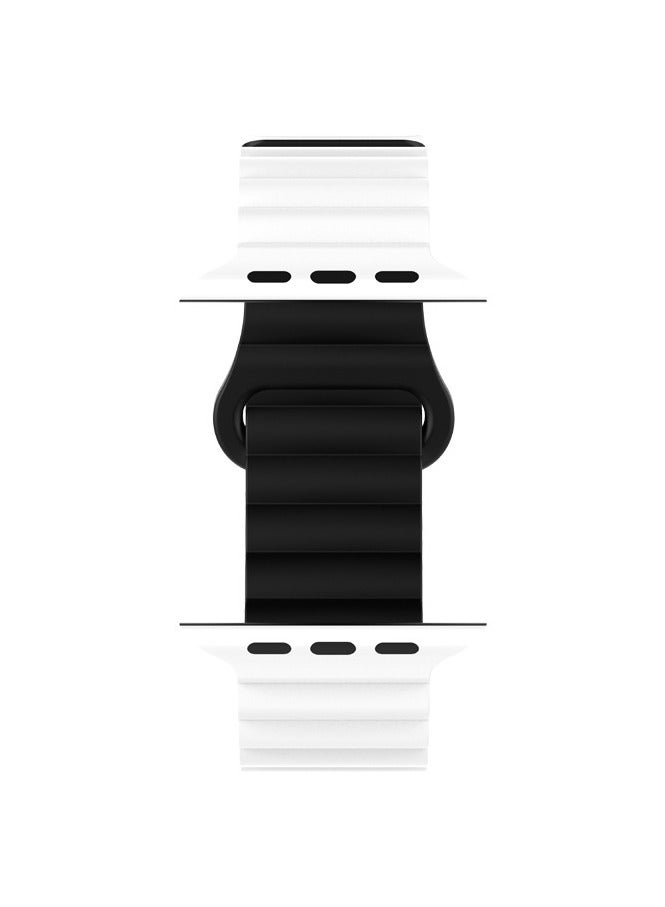Captaintech Magnetic Silicone Band for Apple Watch Ultra Ultra2/ 9 8 7 6 5 4 3 2 1 SE,Soft Silicone Waterproof Strap Wristbands Compatible with iWatch Apple Watch Series Ultra 49mm 45mm 44mm 42mm Women Men  - Image 5