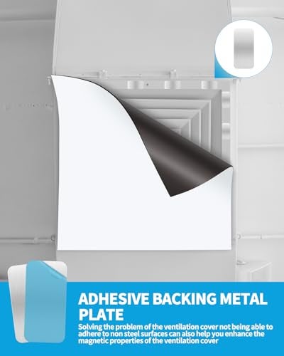 Aecsze 24 Pack Adhesive Metal Plates for Magnetic Mount, 2.3x1.1in Metal Strips for Magnets, Rectangular Steel Sheets for Non-Steel Vents (0.02 in) - Image 4