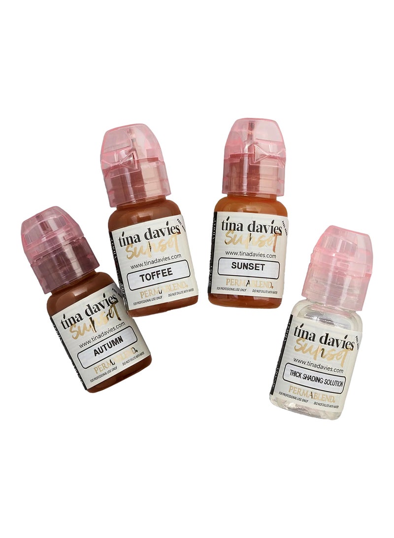 Perma Blend مجموعة صبغات الحواجب الدائمة الاحترافية من صن سيت 4x15 مل - Image 1