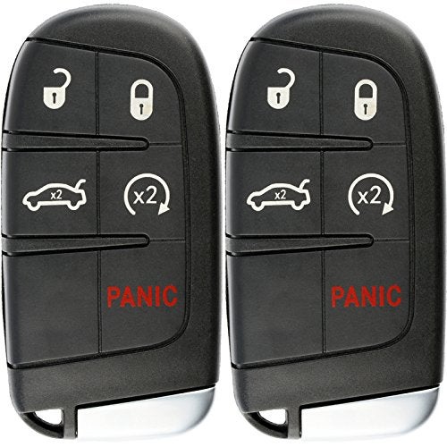 KeylessOption Keyless Entry Remote Car Smart Key Fob Starter for Dodge Dart Charger Challenger M3N-40821302 (Pack of 2) - Image 1