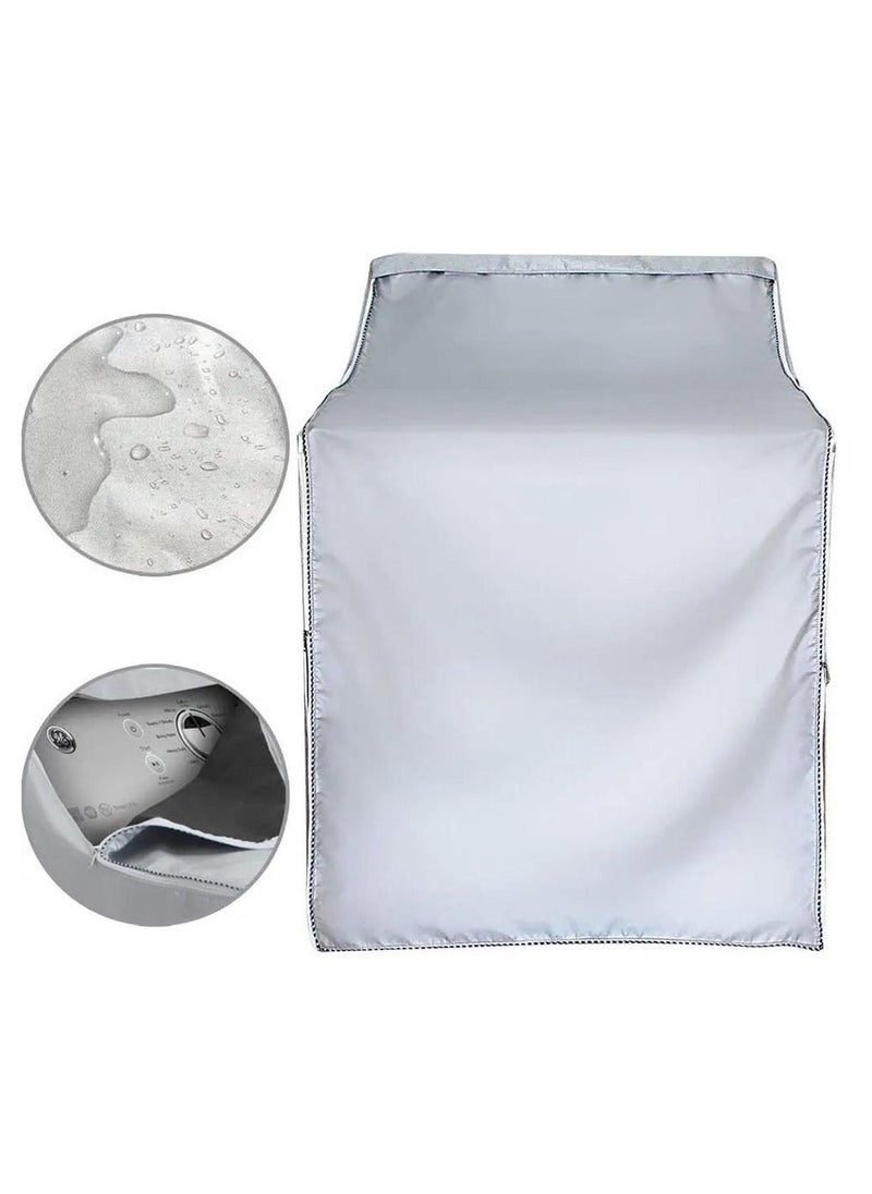 Arabest Washing Machine Cover Durable Thicker Fabric 2 Zippers Design for Convenient Use Fit Most Top Load or Front Load Washers/Dryers  - Image 4