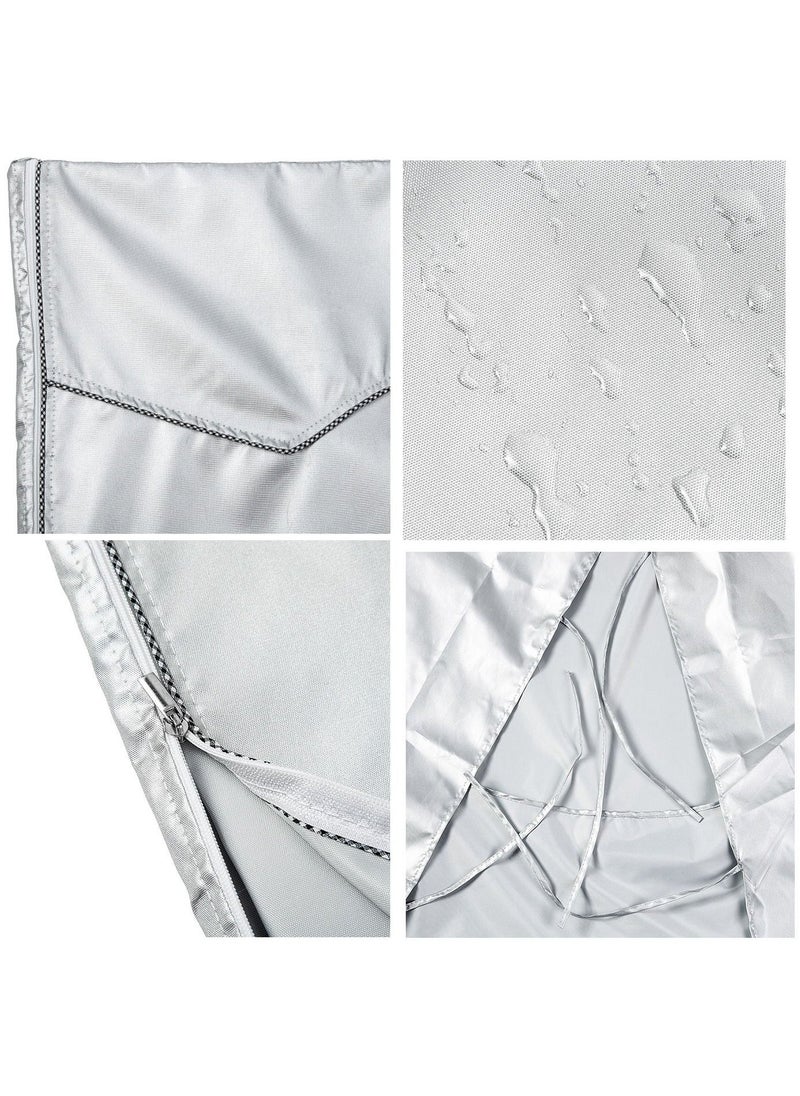 Arabest Washing Machine Cover Durable Thicker Fabric 2 Zippers Design for Convenient Use Fit Most Top Load or Front Load Washers/Dryers  - Image 5