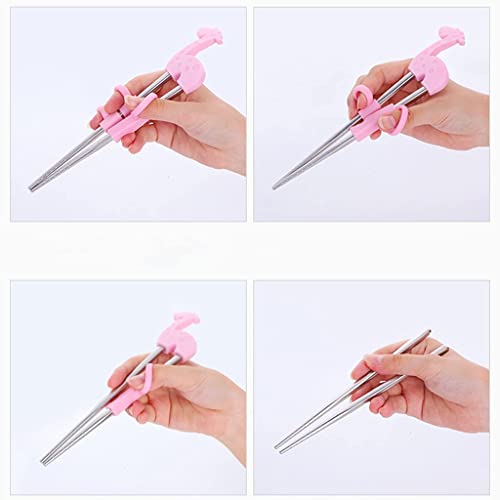 Kawn® 1Pair Children Kids Baby Chopsticks Learning Training A Yellow Giraffe - Image 5