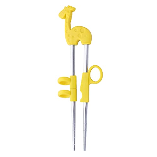 Kawn® 1Pair Children Kids Baby Chopsticks Learning Training A Yellow Giraffe - Image 1
