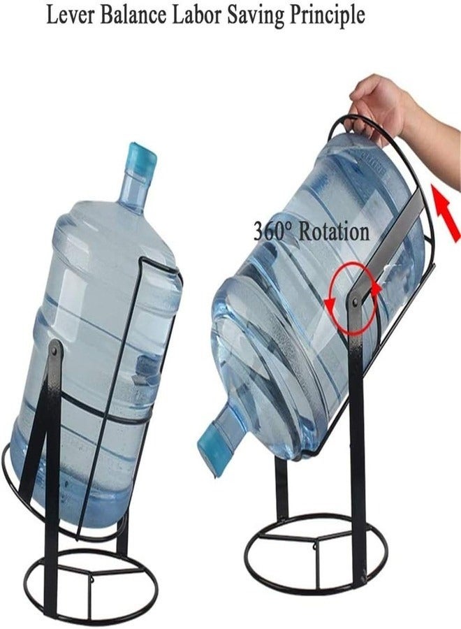 Marrkhor 3-5 Gallon Water Jug Holder - Rustproof and Non-Slip Water Jug Holder, 360 Degree Rotation Fits Both 49mm Bottles, Suitable for Living Room, Bedroom, Kitchen - Image 1