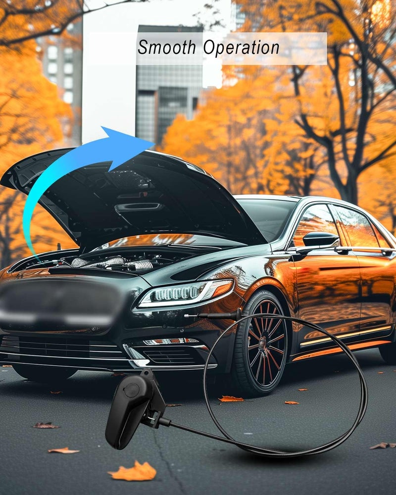 GUZIKO Hood Release Cable Pull Handle Assembly Replace DS7Z-16B626-C DS7Z-99042C74-A, Hood Release Handle with Latch Bracket and Cable Fit for Ford Fusion Lincoln MKZ 2013 2014 2015 2016 2017 2018 - Image 4
