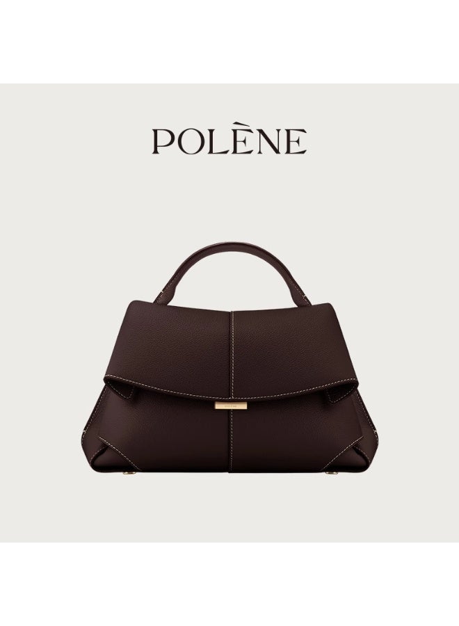 POLENE Polène Smile Vintage Leather Pleated Handbag / Shoulder Crossbody Camera Bag - Image 1
