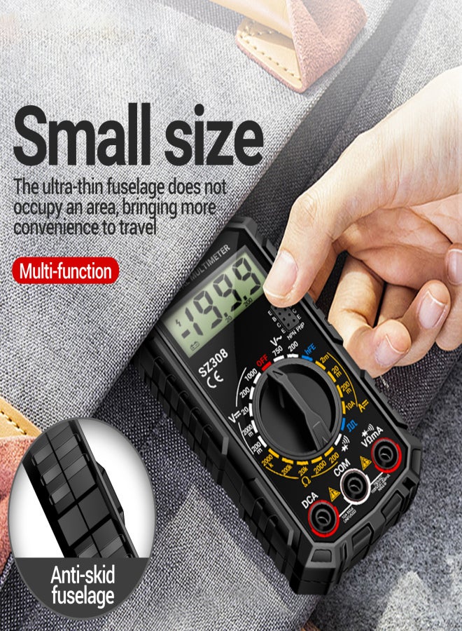 ANENG SZ308 Digital Multimeter Square Wave Digital Tester 1999 Counts HFE Triode Buzzer Multimeter AC/DC Voltage DC Current Resistance Test Tool - Image 4