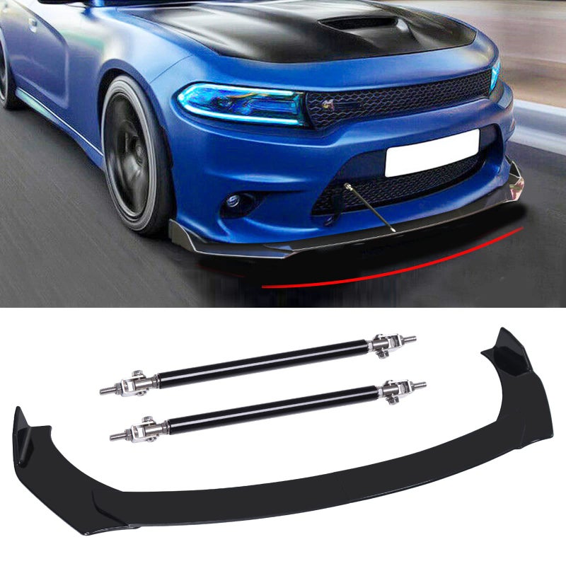 سبويلر شفة بومبر أمامي أسود متوافق مع دودج تشارجر RT SXT SRT 20122022