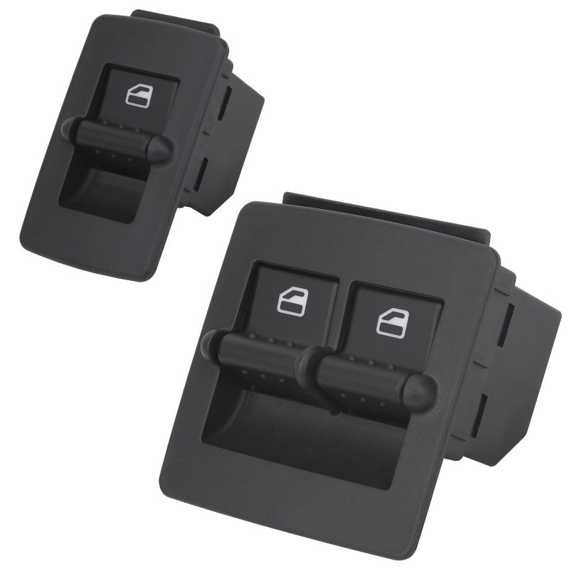 Obaee Power Window Switch Button Driver Side Passenger Side Compatible with 19982010 VW Volkswagen Beetle Replace OEM 1C0959527 1C0959855