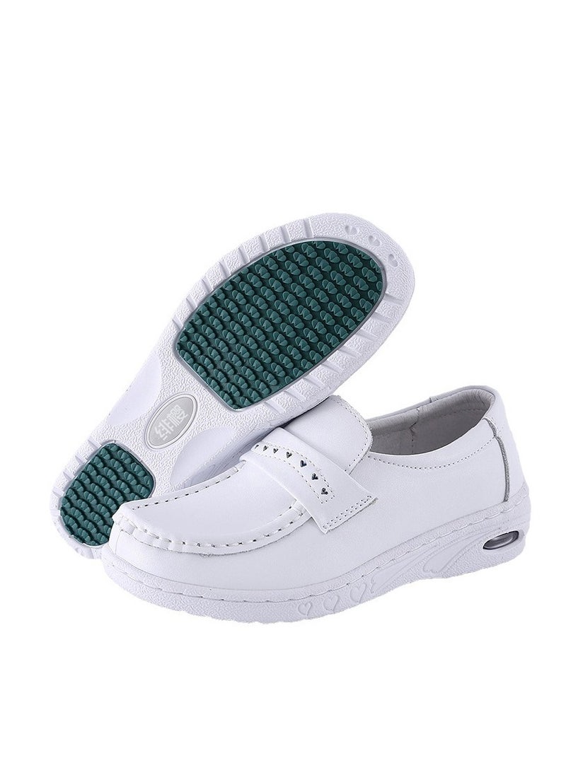 Generic - Cowhide nurse shoes Breathable, non-smelly feet Soft soles comfortable, non-tiring feet Air cushion cushioned, non-slip cowhide medical care - Image 1