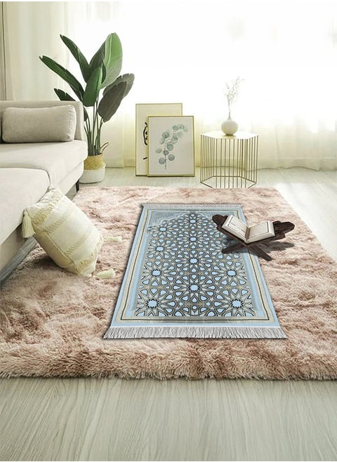 Andalusian Memory Foam Prayer Mat – 2.5 cm Thick | Soft Velvet | Joint Support | Foldable & Elegant Design