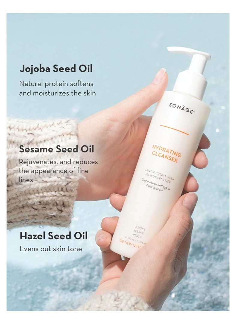 sonage SONAGE Hydrating Cleanser | Daily Noncomedogenic Gentle Facial Cream Cleanser | Hydrating Face Wash For All Skin Types - Image 2