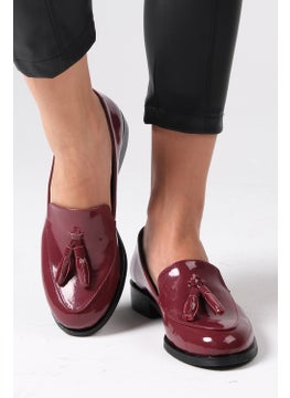 Mio Gusto Iris Claret Red Patent Leather Oxford Shoes  - Image 1