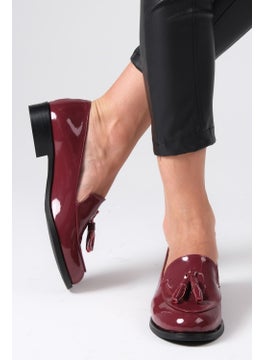 Mio Gusto Iris Claret Red Patent Leather Oxford Shoes  - Image 3