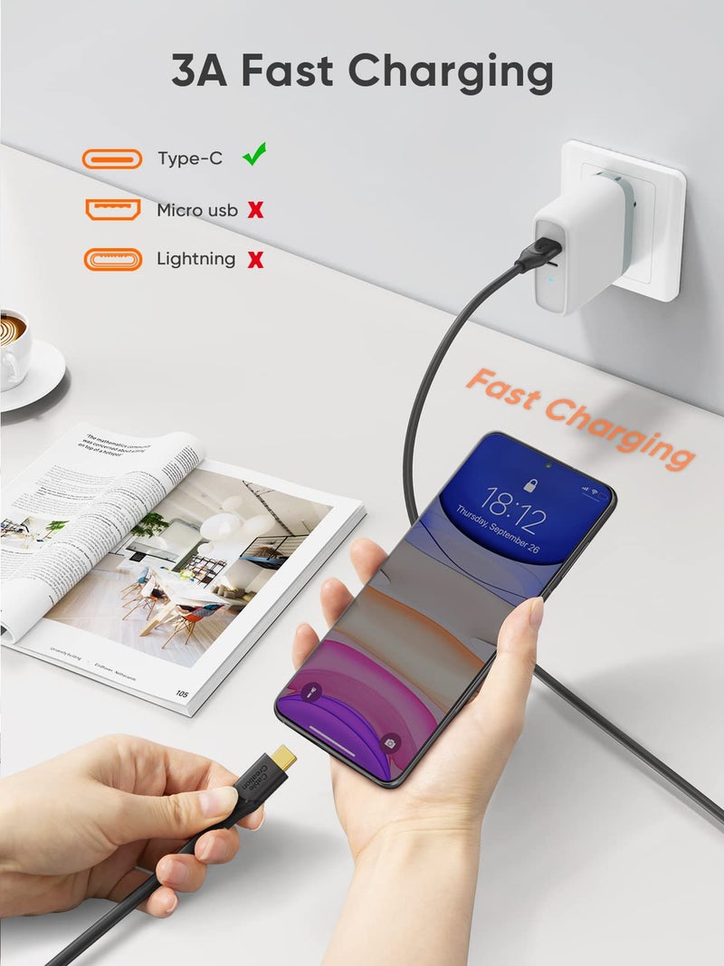 CableCreation USB C Data Cable 1.6FT, USB-A 3.2 Gen2 10Gbps, 3A Fast Charging, Support Android Auto & Carplay, Type-C External SSD, Galaxy S24, iPhone 15/16, Pixel, 0.5m - Image 3