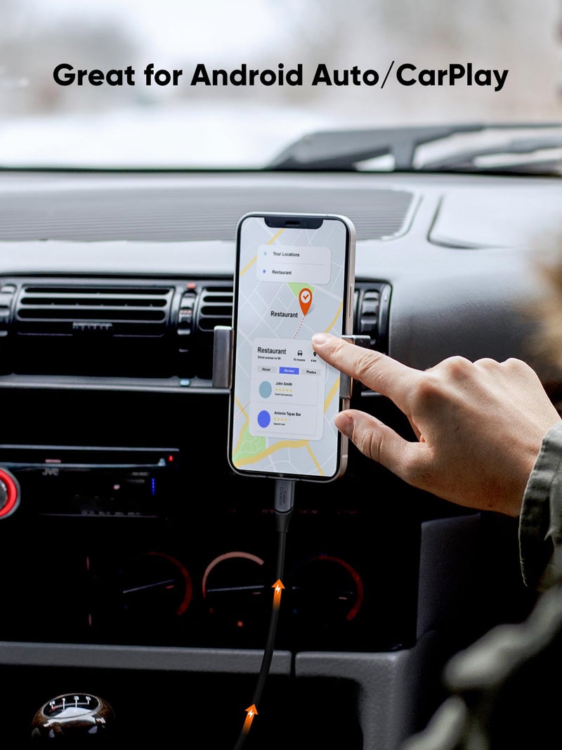 CableCreation USB C Data Cable 1.6FT, USB-A 3.2 Gen2 10Gbps, 3A Fast Charging, Support Android Auto & Carplay, Type-C External SSD, Galaxy S24, iPhone 15/16, Pixel, 0.5m - Image 4