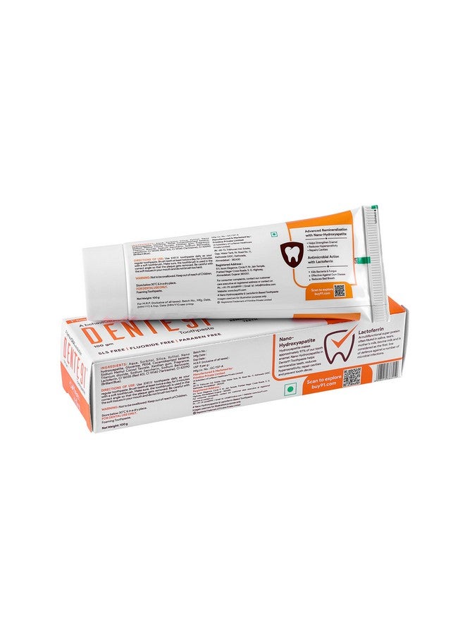 DENTE91 Coffee & Mint Toothpaste | Sensitivity Relief | Repairs Cavities | Fights Gum Disease | Reduces Bad Breath | Strengthens Enamel | Sls Free | Fluoride Free -100G (Pack Of 1)  - Image 2