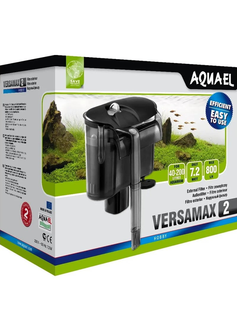 AQUARIUM Aquael VersaMax 2 External Filter [Max Flow:800 l/h] For 40-200 Litres Aquarium - Image 3