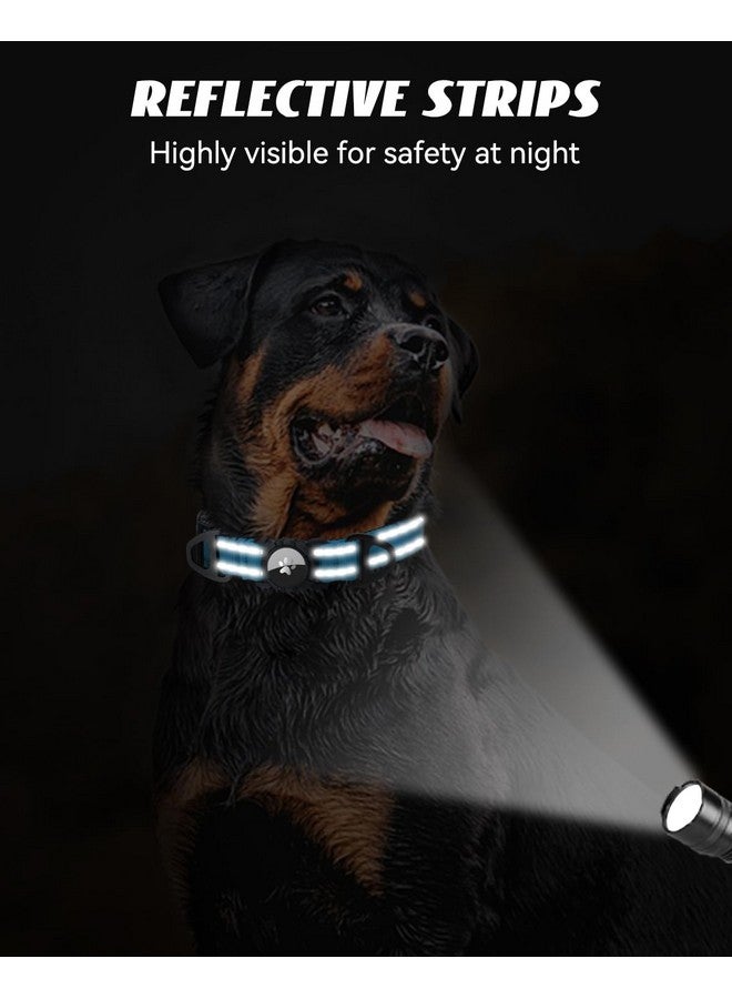 Joytale Joytale Airtag Dog Collar, Dual D-Rings, Reflective Pet Collar with Waterproof AirTag Holder, Soft Padded Adjustable for Extra Large Dogs, SkyBlue, XL  - Image 5