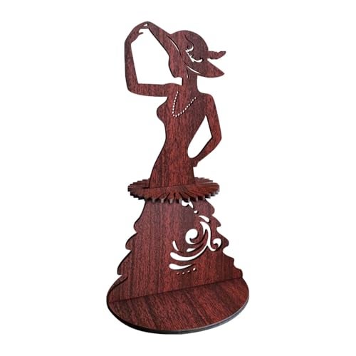 Gachwala Tissue Holder – Lady-Shaped Wooden Napkin Stand for Dining Table, Kitchen & Office | Artistic Tissue Paper Holder for Tabletop Décor - Image 2