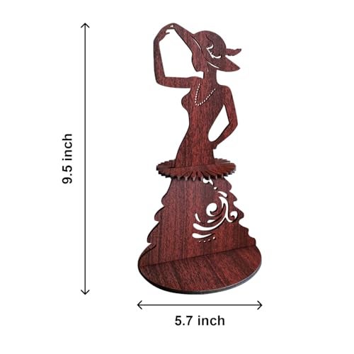Gachwala Tissue Holder – Lady-Shaped Wooden Napkin Stand for Dining Table, Kitchen & Office | Artistic Tissue Paper Holder for Tabletop Décor - Image 3