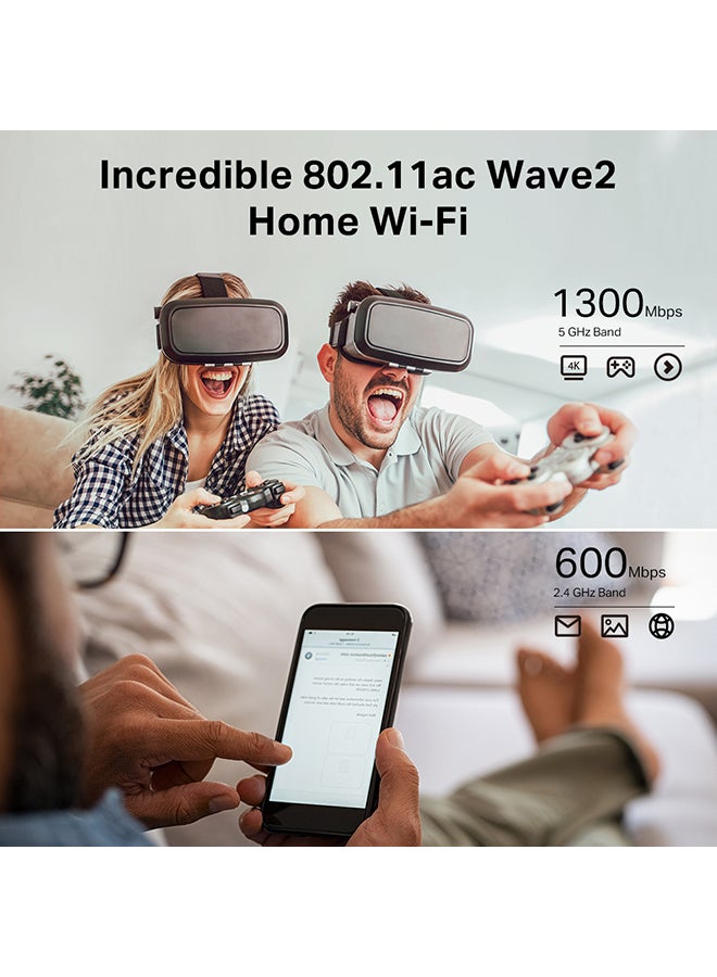 تي بي لينك راوتر آرتشر C80 AC1900 لاسلكي بشبكة واي فاي جيجابت مع تقنية MU-MIMO ثنائي النطاق وتغطية واي فاي معززة، والاتصال الذكي مزود بخاصية الرقابة الأبوية وسهولة الإعداد أسود - Image 5