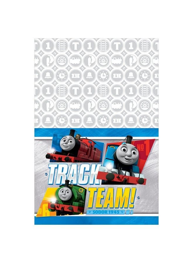 Amscan غطاء طاولة بلاستيكي توماس 54" × 96" 1 قطعة - Image 1