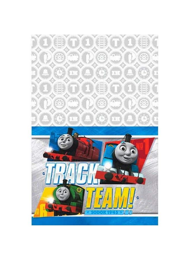 Amscan غطاء طاولة بلاستيكي توماس 54" × 96" 1 قطعة - Image 4