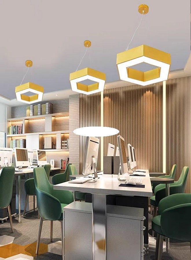 ضوء سقف سداسي LED حديث 48 واط ، 60 سم ، قلادة معلقة قابلة للتعديل أو تركيبات جبل تدفق لغرفة المعيشة وغرفة النوم والمكتب  - Image 3
