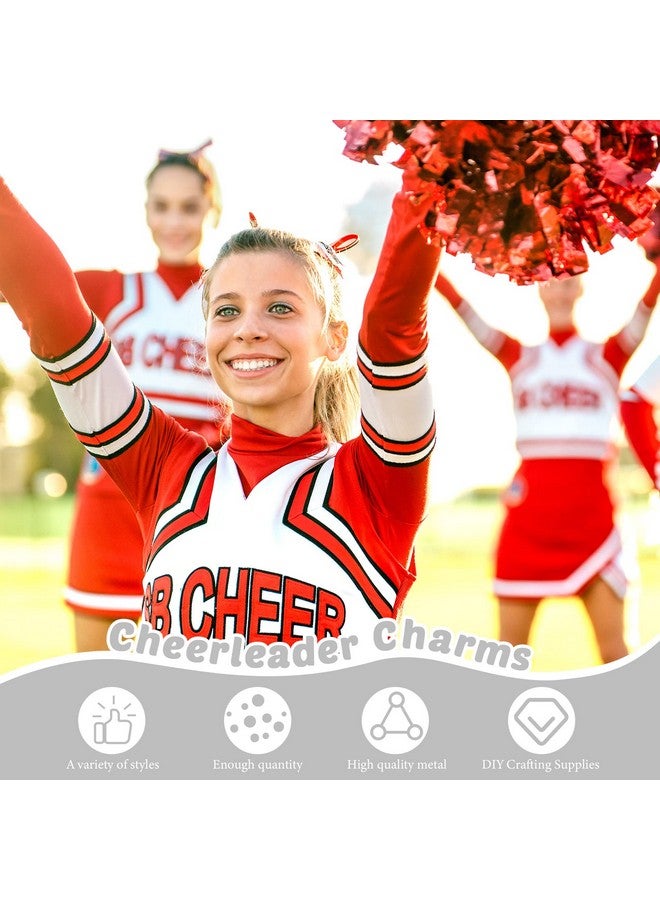 Yinkin 175 Pcs Cheerleader Charms Pendants Gymnastics Charm Sports Charm With 200 Pcs Jump Rings For Crafting Jewelry Findings Making Accessory For Diy Necklace Bracelet - Image 3