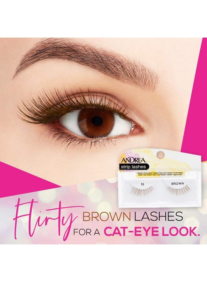 Andrea False Lashes Style 53 Brown 4 Pairs - Image 3