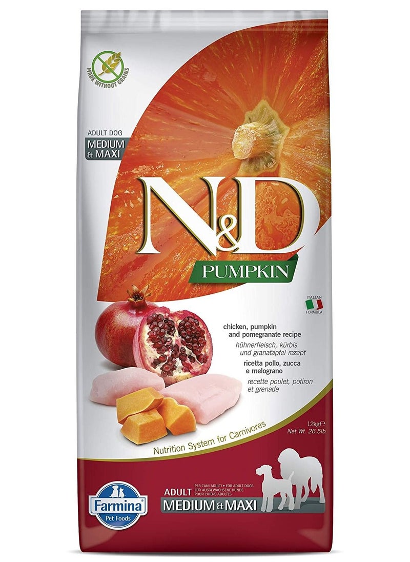 Farmina Chicken, Pumpkin and Pomegranate Medium & Maxi Adult Dog Food 12 kg 