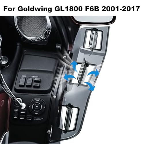 psler حاجب الرياح القابل للتعديل مع فتحات للتهوية لجولد وينغ GL1800 F6B 2001-2017، ملحقات PSLER لجناح الحماية من الهواء GL1800 F6B دخاني - Image 2