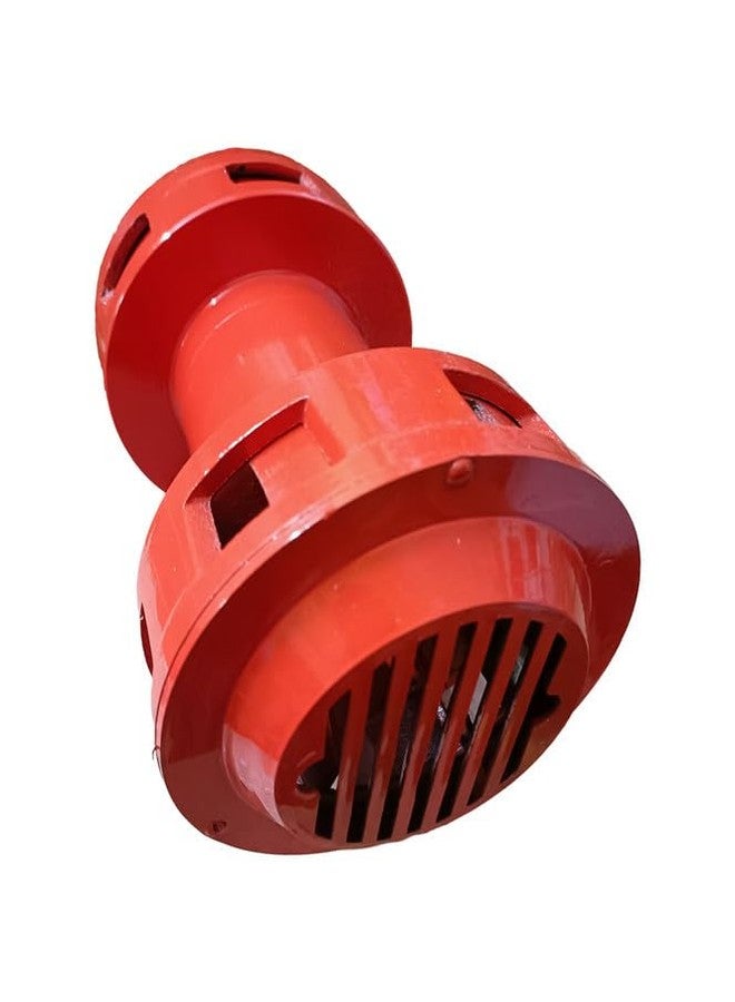Hanutech 220v AC Single Phase Industrial Siren/Hooter, 1HP High Decibel Win Crew Fitter Motor, Double Mounted Heavy Duty Sound Range 2 KM Steel Body (Red) - Image 2