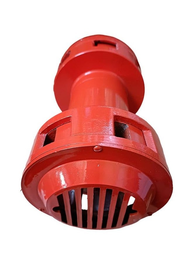 Hanutech 220v AC Single Phase Industrial Siren/Hooter, 1HP High Decibel Win Crew Fitter Motor, Double Mounted Heavy Duty Sound Range 2 KM Steel Body (Red) - Image 3