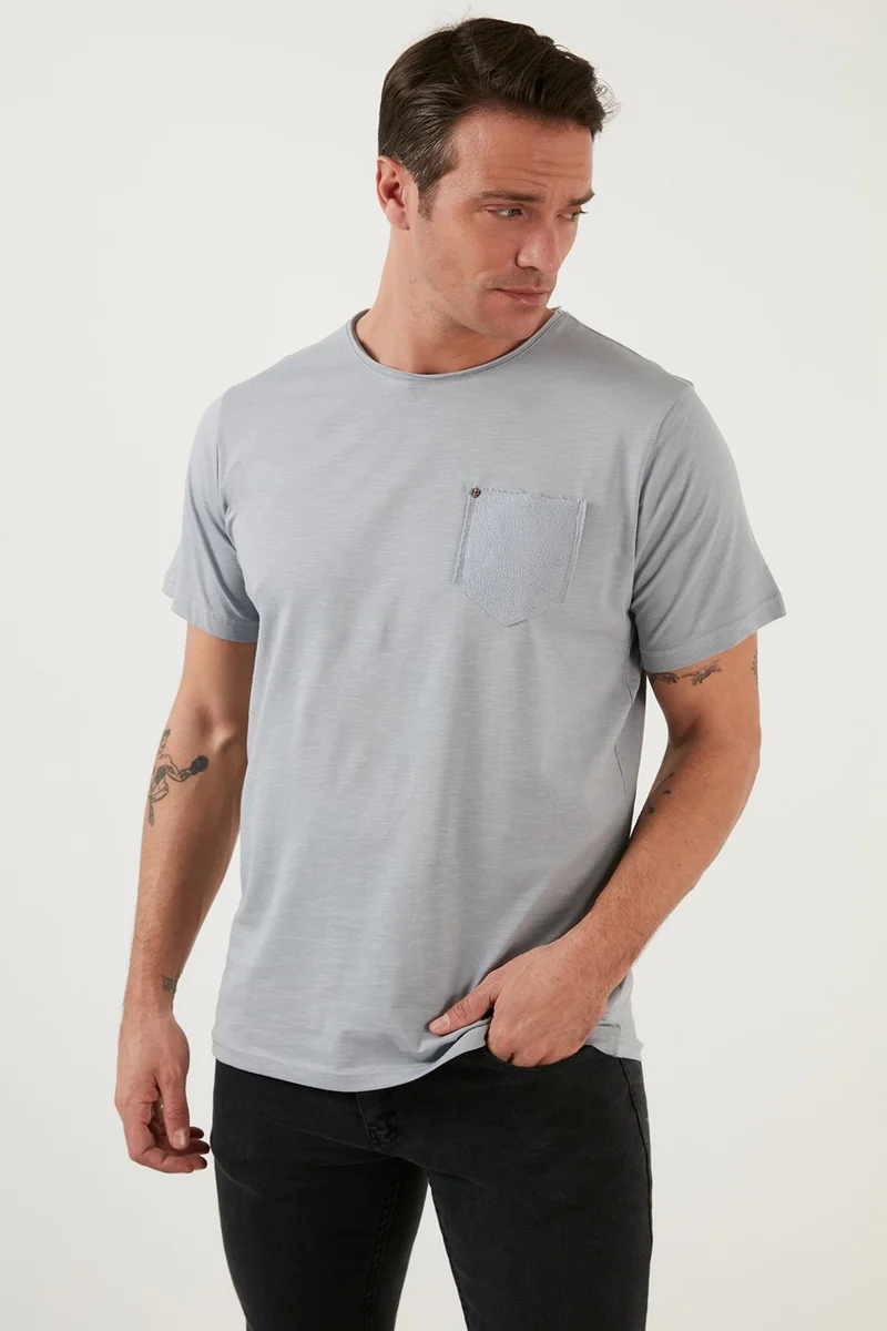 بوراتي 100% Cotton Slim Fit Crew Neck Pocket T Shirt Men's T Shirt 5902000