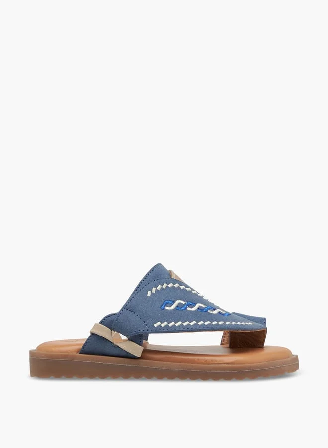 الواحة صنادل عربية ولادي مطرزة سهلة الارتداء بحلقة إصبع