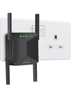 WiFi Booster WiFi Extender Booster 1200Mbps WiFi Booster Range Extender 5GHz 2.4GHz with 1 Ethernet Port 4 Antennas Repeater/Router/AP Mode