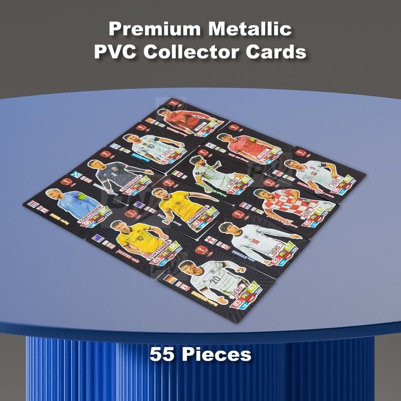 PN AVAN Football Card Set Waterproof Plastic Card Black 55 Card (Black Colour) - Image 3