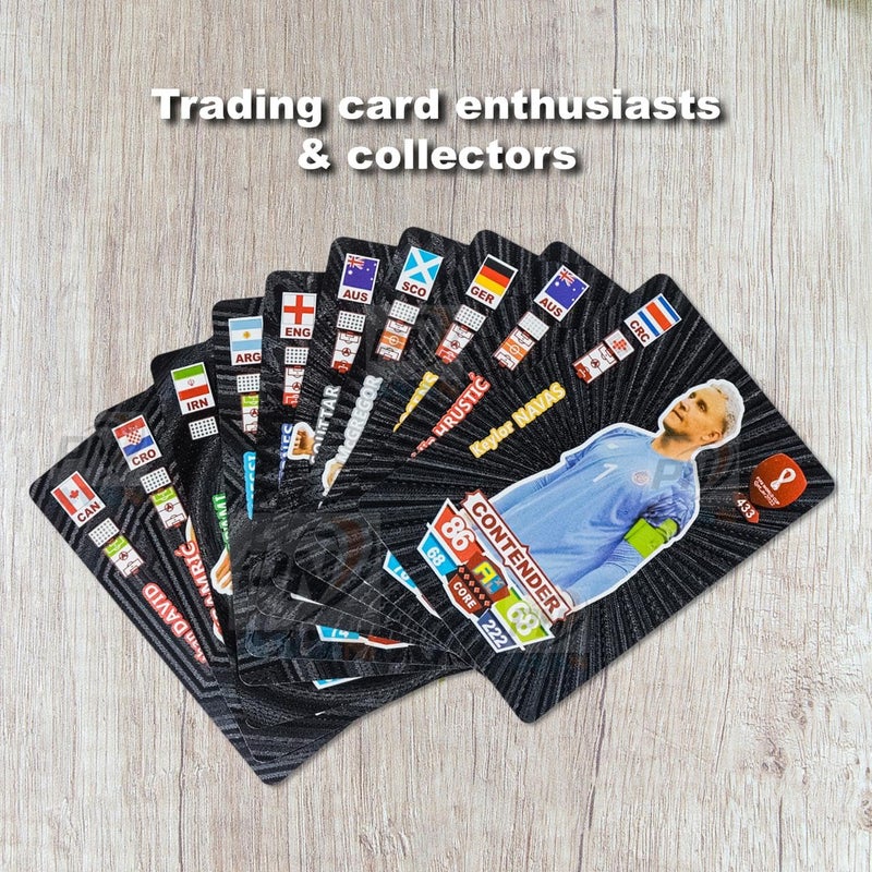 PN AVAN Football Card Set Waterproof Plastic Card Black 55 Card (Black Colour) - Image 5