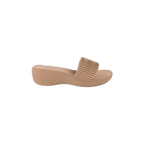 Metro Women Beige Wedge Heel Fashion Slip-on Sandal UK/5 EU/38 (41-274) - Image 4