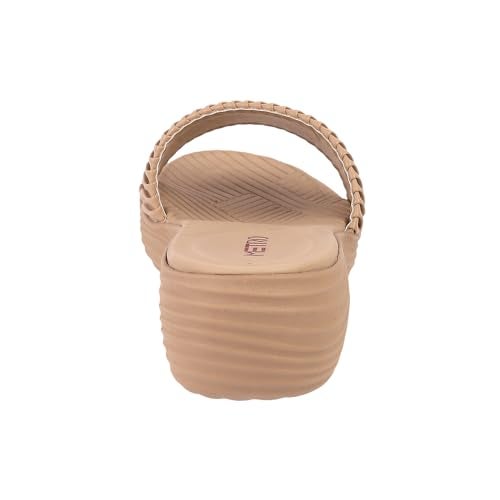 Metro Women Beige Wedge Heel Fashion Slip-on Sandal UK/5 EU/38 (41-274) - Image 5