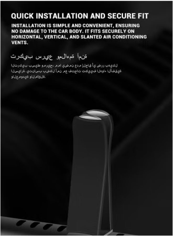 العربية: مُعطر هواء سيارة مع 3 أعواد عطرية (محيط، خزامى، ليمون) | تحكم في شدة الرائحة، تصميم صغير مناسب لجميع فتحات التهوية - Image 4