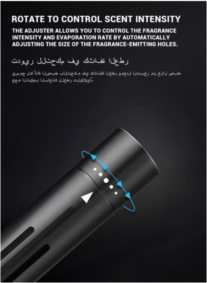 العربية: مُعطر هواء سيارة مع 3 أعواد عطرية (محيط، خزامى، ليمون) | تحكم في شدة الرائحة، تصميم صغير مناسب لجميع فتحات التهوية - Image 3